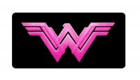 Wonder Woman Pink Logo Photo License Plate