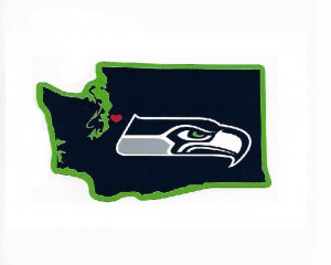Seattle Seahawks Home State Vinyl Sticker