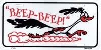 Beep Beep Roadrunner Metal License Plate
