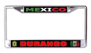 Mexico Durango Chrome License Plate Frame
