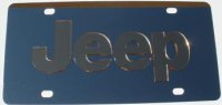 Jeep Gold Logo Stainless Steel License Plate