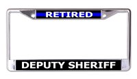 Retired Deputy Sheriff Chrome License Plate Frame