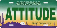Arizona Attitude Photo License Plate
