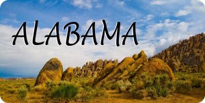 Alabama Scenic Scene Photo License Plate