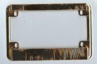 Motorcycle Gold Double Panel License Frame