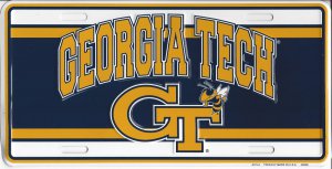 Georgia Tech Yellow Jackets Logo License Plate