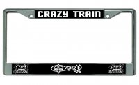 Ozzy Osbourne Crazy Train Chrome License Plate Frame
