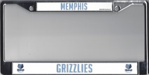 Memphis Grizzlies Chrome License Plate Frame
