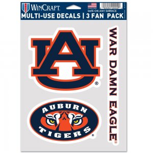 Auburn Tigers 3 Fan Pack Decals