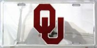 Oklahoma Sooners Chrome License Plate