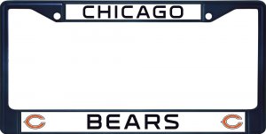 Chicago Bears Anodized Blue License Plate Frame