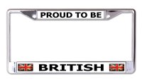 Proud To Be British Chrome License Plate Frame