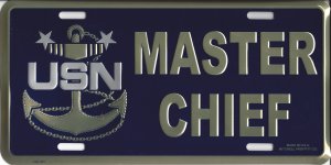 U.S.N. Master Chief License Plate