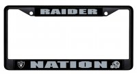 Oakland Raiders Raider Nation Black License Plate Frame