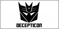 Transformers Decepticon Logo Photo License Plate
