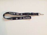 Route 66 Black Lanyard With Detachable Key Ring