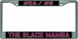 Kobe #24/#8 The Black Mamba Chrome License Plate Frame