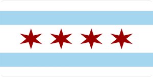 Chicago City Flag Photo License Plate