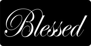 Blessed On Black Photo License Plate