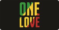 One Love Photo License Plate