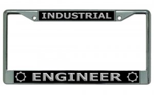 Industrial Engineer Chrome License Plate Frame