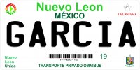 Mexico Nuevo Leon Photo License Plate