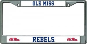 Ole Miss Rebels Chrome License Plate Frame