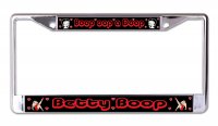 Betty Boop Oop A Doop Chrome License Plate Frame