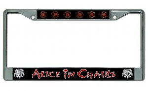 Alice In Chains Chrome License Plate Frame