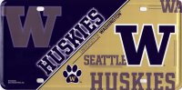 Washington Huskies Metal License Plate