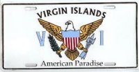 Virgin Islands Flag License Plate