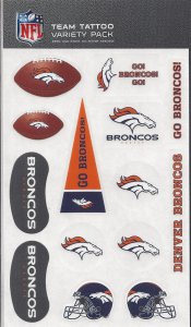Denver Broncos Variety Pack Tattoo Set
