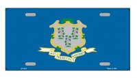 Connecticut State Flag Metal License Plate