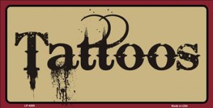 Tattoos License Plate