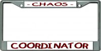 Chaos Coordinator Chrome License Plate Frame