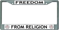 Freedom From Religion Chrome License Plate Frame