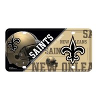 New Orleans Saints Metal License Plate