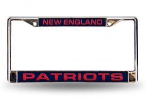 New England Patriots Laser Chrome License Plate Frame