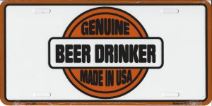 Genuine Beer Drinker License Plate