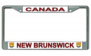Canada New Brunswick Chrome License Plate Frame