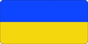 Ukrainian Flag Photo License Plate