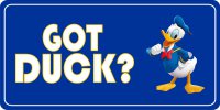 Got Duck? Donald Duck Photo License Plate