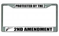 Protected By The 2nd Amendment photo License Plate Frame