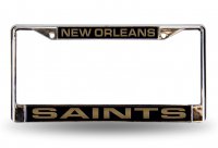 New Orleans Saints Laser Chrome License Plate Frame