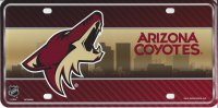 Arizona Coyotes Metal License Plate