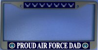 Proud Air Force Dad Photo License Plate Frame