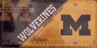 Michigan Wolverines Metal License Plate