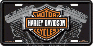 Harley-Davidson Logo with V-Twin License Plate