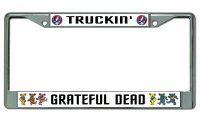Grateful Dead Truckin' Chrome License Plate Frame