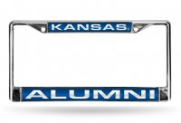 Kansas Jayhawks Alumni Laser Chrome License Plate Frame